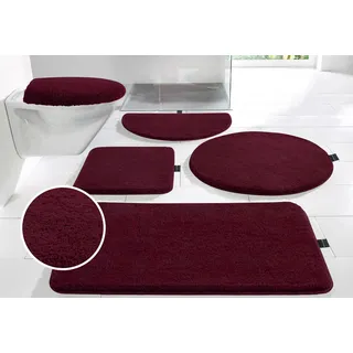 bruno banani Badematte »Lana«, Badvorleger, Badezimmer Teppich«, rutschhemmend beschichtet, fußbodenheizungsgeeignet-schnell trocknend-strapazierfähig, Badteppich, Badematten, unifarben, auch als 3 teiliges Set & rund