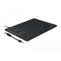 DeLOCK USB Mousepad mit kabelloser Ladefunktion, 342x283mm, schwarz