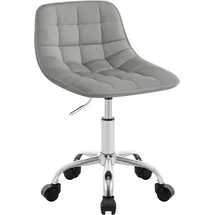 Woltu Drehhocker Samt höhenverstellbar 0 x 0 x 0 cm Grau
