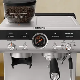 Krups XP801T Precision Espressomaschine Schwarz/Silber