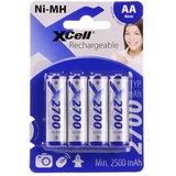 XCell X2700AA B4 Mignon (AA)-Akku NiMH 2700 mAh 1.2V 4St.