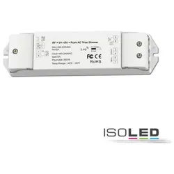 Sys-Pro Funk Push 1-10V Input TRIAC-Dimmer 230V 300VA Phasenan-/abschnitt wählbar