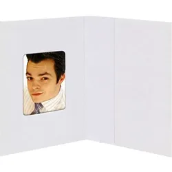 1x100 Daiber Passbildmappen weißmatt 3,8x5,8cm