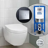 Villeroy & Boch Subway 2.0 ViFresh Komplett-SET Wand-WC mit neeos Vorwandelement,, 5614A1T2+16601CR#SET,