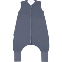 EMMA & NOAH Schlafsack mit Umschlag-Füßen Essential Blau, 80