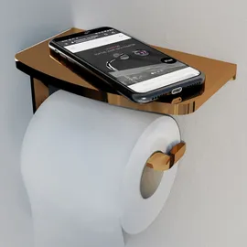 Steinberg 450 Toilettenpapierhalter, mit Ablage, rose gold