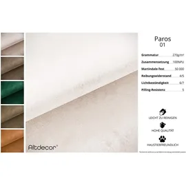 altdecor Ecksofa, Beige, Textil, 6-Sitzer, L-Form, Ottomane rechts, 266x165 cm, Wohnzimmer, Sofas - Couches, Wohnlandschaften, Ecksofas