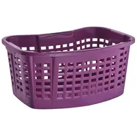 Buri Drehstapelkorb 60x40cm Wäschekorb Aufbewahrungskorb Spielzeugkiste Kunststoff lila
