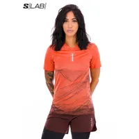 Salomon Damen S-Lab Ultra AOP T-Shirt (Größe XS, orange)