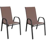 Mojawo Gartenstuhl 53 x 73 x 92 cm braun 2 St.