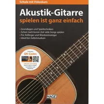 HAGE MUSIKVERLAG Akustik-Gitarre spielen ist ganz einfach: Schule mit Videokurs
