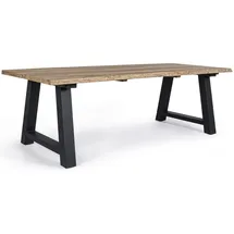BIZZOTTO Rolland Gartentisch 240 x 100 x 77 cm Anthrazit/Braun