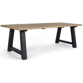 BIZZOTTO Rolland Gartentisch 240 x 100 x 77 cm Anthrazit/Braun