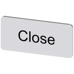 Siemens 3SU19000AC810DX0 Bezeichnungsschild 12, 5x27mm, Schild silber, Beschriftung: Close - 10 Stück