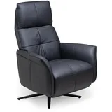 Himolla Relaxsessel TANGRAM, Anthrazit - Schwarz - Leder - Metallgestell - mit manueller Relaxfunktion