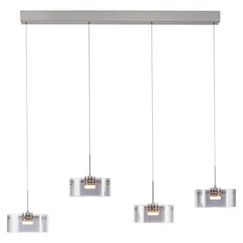 Paul Neuhaus KARENA 4-flg. 110 cm rund Rauchfarben/Metall/Glas