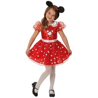 Rubie ́s Kostüm Disney's Minnie Maus Kostümkleid für Kinder, Klassisches Kostüm der bekannten Maus rot 116