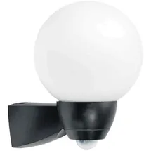 ESYLUX Al Monza/garda Sensorleuchte, 77w, Hv-halogenlampe, Schwarz, Matt, Betriebsgerät Nicht Erforderlich, E27, Ip44, Glas Opal