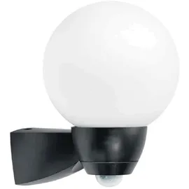 ESYLUX Al Monza/garda Sensorleuchte, 77w, Hv-halogenlampe, Schwarz, Matt, Betriebsgerät Nicht Erforderlich, E27, Ip44, Glas Opal
