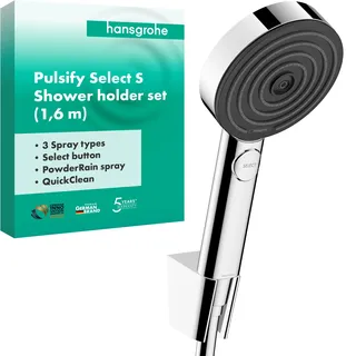 Hansgrohe Pulsify Select S Brausehalterset 105 3jet Relaxation, mit Brauseschlauch 1600mm, chrom