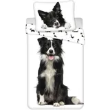Jerry Fabrics Leinen Border Collie Mehrfarbig 140 x 200 cm + 70 x 90 cm