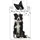 Jerry Fabrics Leinen Border Collie Mehrfarbig 140 x 200 cm + 70 x 90 cm