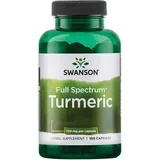 Swanson Full Spectrum Turmeric Root (Kurkuma-Wurzel), 720mg, 100 Kapseln, Laborgeprüft, Sojafrei, Glutenfrei, Ohne Gentechnik