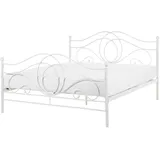 Beliani Bett mit Lattenrost Metall Lyra 140 x 200 cm