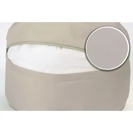 sunnypillow Sitzsack - Hocker rund 25 x 45 cm Indoor - Outdoor Runder Sitzpouf mit abnehmbarem Bezug Sitzbank, Sitzhocker, Bodenkissen Bean Bag Puf... - Grau