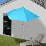Mendler Sonnenschirm halbrund Parla, Halbschirm Balkonschirm, UV 50+ Polyester/Alu 3kg ~ 300cm ohne Ständer