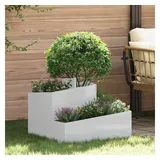 vidaXL Garten-Pflanzgefäß 60 x 60 x 50 cm Silber