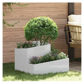 vidaXL Garten-Pflanzgefäß 60 x 60 x 50 cm Silber