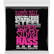 Ernie Ball Super Slinky E-Bass-Saiten, Edelstahlwicklung, Stärke 45–100
