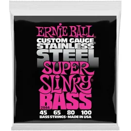 Ernie Ball Super Slinky E-Bass-Saiten, Edelstahlwicklung, Stärke 45–100