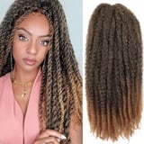 Saisifen Marley Flechtfrisuren 3er Pack/Los Marley Flechtfrisuren Lang Afro Kinky Curly Butterfly Locken Häkelhaar (18 Zoll 45,7cm, #T27)