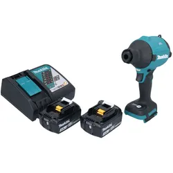 Makita DAS 180 RF Akku Gebläse 18 V Brushless + 2x Akku 3,0 Ah + Ladegerät