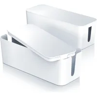 Bearware Kabelbox 26 x 15,5 x 41 cm 2-tlg. weiß