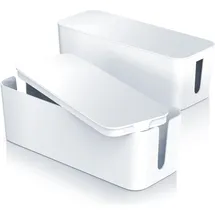 Bearware Kabelbox 26 x 15,5 x 41 cm 2-tlg. weiß