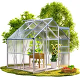 Gardebruk Gewächshaus Aluminium Grau HKP 3 mm 3,6 m2