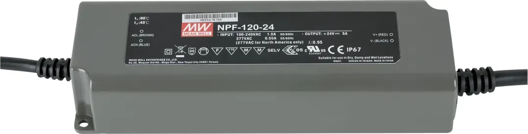 Meanwell Power Supply 120 W/24 V DC MEAN WELL NPF-120-24