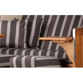 Mr. Deko Strandkorb Komplettset - bene living - Schleswig Pinie - PE mokka Modell 554