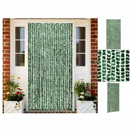 vidaXL Insektenschutz-Vorhang Grün und Weiß 100x220 cm Chenille