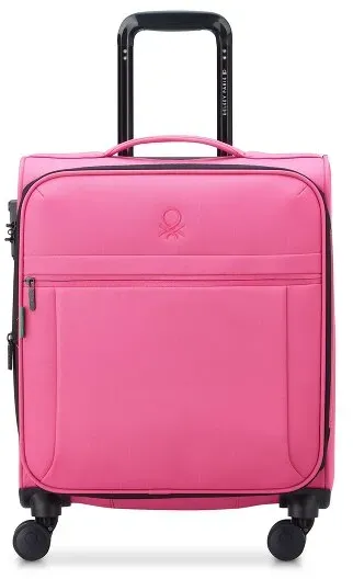 Delsey Paris x United Colors of Benetton BE 4-Rollen Kabinentrolley 55 cm mit Dehnfalte pink