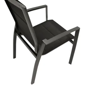 DEGAMO FARO Stapelsessel 56 x 65 x 96 cm grau/schwarz 4 St.