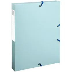 Exacompta 59140E 8x Archivbox A4, Rückenbreite 40mm, Recycling-PP, BeeBlue - Farben sortiert