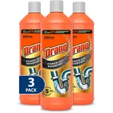 Drano Power Gel Rohrfrei Abflussreiniger, Rohrreiniger, Für Küche und Bad, Entfernt Verstopfungen, 1 L (3er Pack)