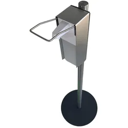 Mobile Hygienestation HS-100 für z.B Desinfektionsmittel oder Handpflegeprodukte | 500ml Behälter | Sockel Anthrazit