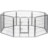LIONTO Freilaufgehege 80 x 80 x 80 cm grau