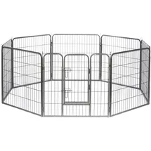 LIONTO Freilaufgehege 80 x 80 x 80 cm grau
