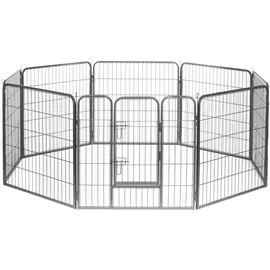 LIONTO Freilaufgehege 80 x 80 x 80 cm grau